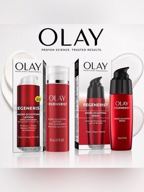Olay Regenerist Serum + SPF 30 Lotion Duo NIB Anti-Aging 2 Pc Set